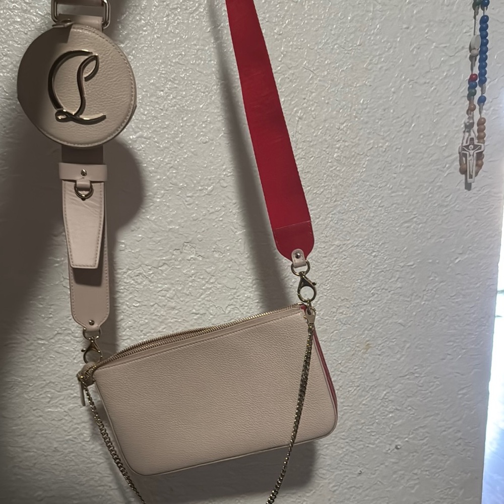 Elegant Cream and Red Women's Bag